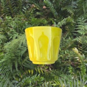 Vintage Bright Yellow Ceramic Planter